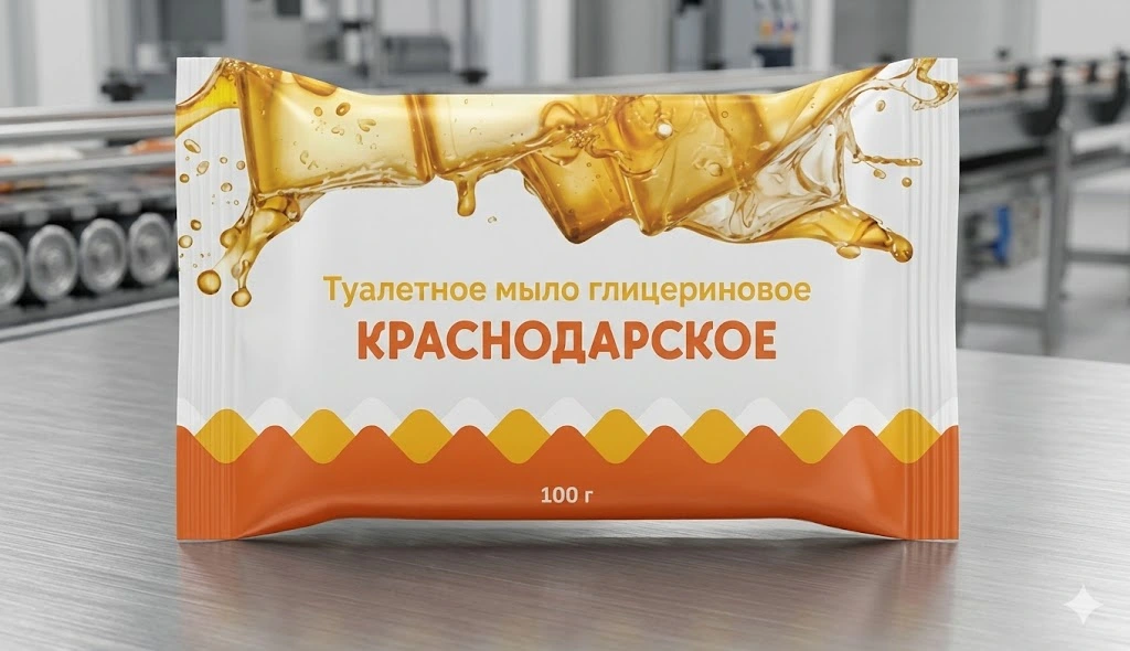 Туалетное мыло глицериновое «Краснодарское» 100 г